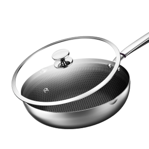 德国顶级厨具 康巴赫 316不锈钢不粘锅 30cm 少油烟
