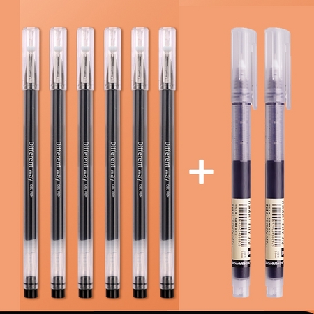 truecolor 真彩 GP118 巨能写中性笔 0.5mm 6支装+ 白雪 走珠笔 2支装
