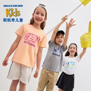 Skechers斯凯奇 儿童 100%纯棉T恤