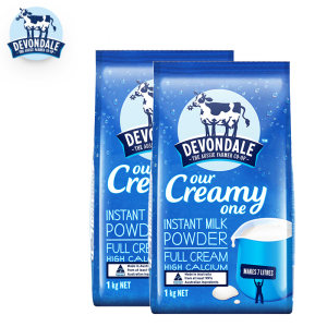 澳洲进口 德运Devondale 调制全脂/脱脂成人奶粉 1kg*2袋 97元61预售价