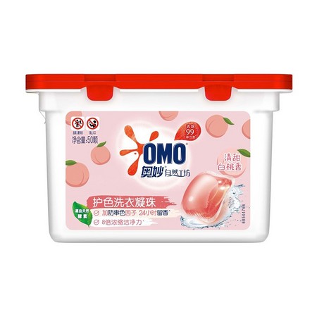 88VIP：OMO 奥妙 自然工坊樱花洗衣凝珠 50颗 400g 送奥妙洗衣液100g