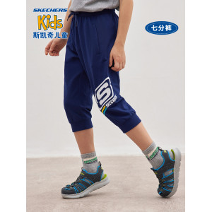 Skechers斯凯奇 儿童 针织七分裤运动裤