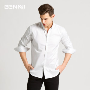 断码清仓 本米 男全棉提花商务衬衣 不易皱好打理