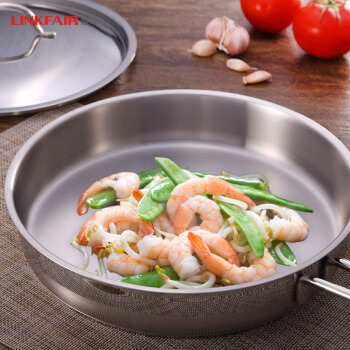LINKFAIR 凌丰 304不锈钢单柄煎锅 24cm