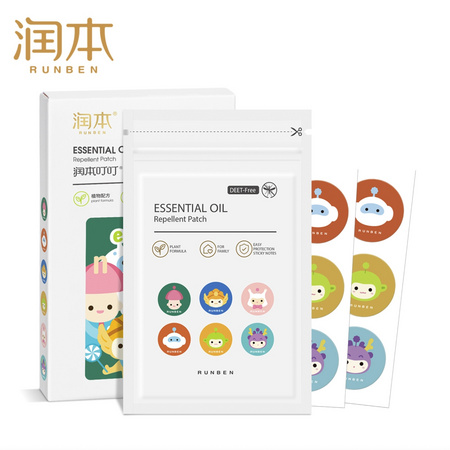 RUNBEN 润本 精油防蚊贴 36贴*2盒 经典圆贴/3D立体款