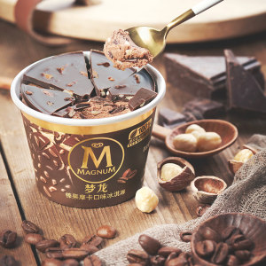 和路雪 梦龙 敲敲杯冰淇淋 2口味9杯 100%比利时巧克力 90元包邮