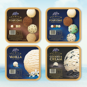 新西兰原装进口 Much Moore 四口味冰淇淋 2L 128元包冷链