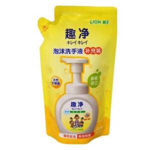 PLUS会员：LION 狮王 清爽抑菌儿童泡沫洗手液 200ml 补充装
