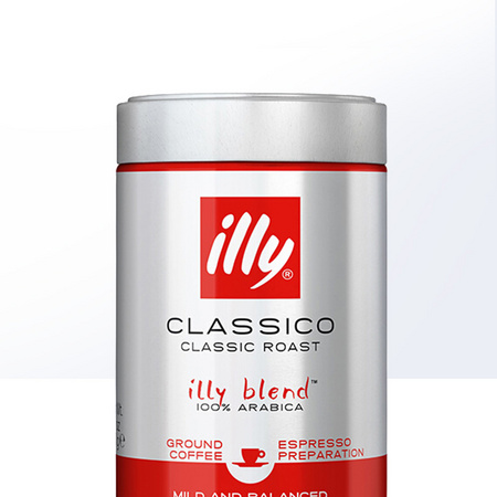 illy 意利 中度烘焙阿拉比卡咖啡粉 现磨 浓缩 250g*2罐