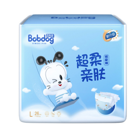 陪伴计划专享：BoBDoG 巴布豆 超柔亲肤系列 婴儿纸尿裤 L 26片