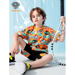 PAW PATROL 汪汪队立大功 男童纯棉印花短袖T恤