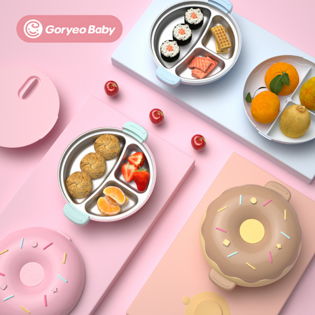 Goryeo baby 高丽宝贝 儿童不锈钢餐盘