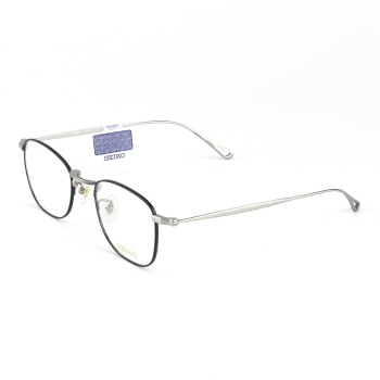 SEIKO 精工 纯钛超轻眼镜架H03097 +万新1.60防蓝光镜片