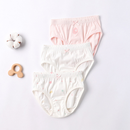 88VIP：gb 好孩子 女童三角内裤 3条装