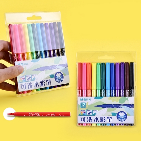 M&G 晨光 TCP92130 可水洗水彩笔 硬头款 12色