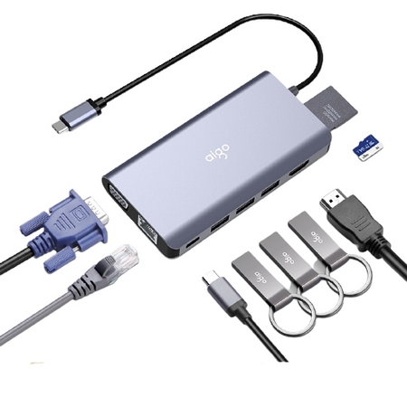 aigo 爱国者 H9 9合1Type-C扩展坞