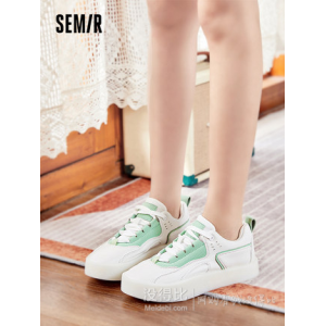Semir 森马 女士色拼接运动小白鞋