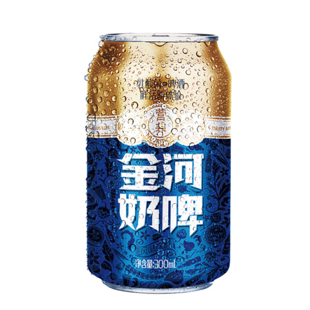 金河 奶啤易拉罐装乳酸菌饮料 300ml