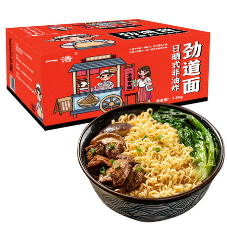 一浩 劲道面 非油炸方便面 1500g