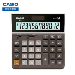 PLUS会员：CASIO 卡西欧 DH-12-BK 中型计算器