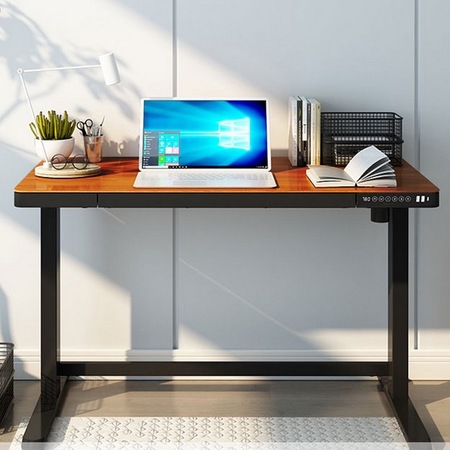 Loctek 乐歌 E5M 木色高度记忆升降书桌 雅黑/雅白