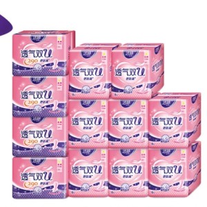 Ladycare 洁婷 透气双U 日用卫生巾组合装 96片（240mm*64片+290mm*32片）（赠19片）