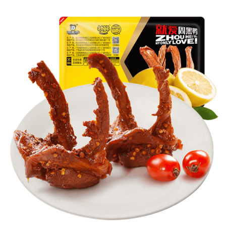 PLUS会员：ZHOU HEI YA 周黑鸭 卤鸭脖鸭锁骨鸭翅鸭掌 乐享锁骨 190g