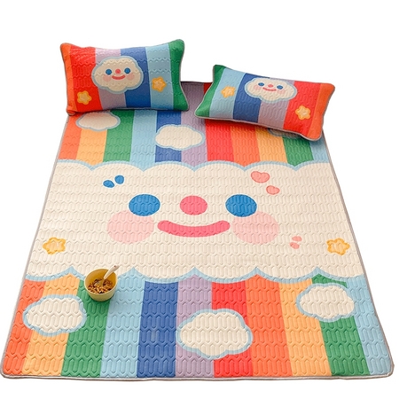 紫罗兰 凉感乳胶凉席三件套 1.2m