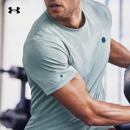 2点截止、88VIP：UNDER ARMOUR 安德玛 RUSH Seamless Fitted 1351448 男子短袖T恤