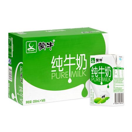 88VIP：MENGNIU 蒙牛 纯牛奶 250ml*16盒/整箱