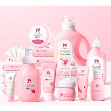 Baby elephant 红色小象 婴儿洗护套装