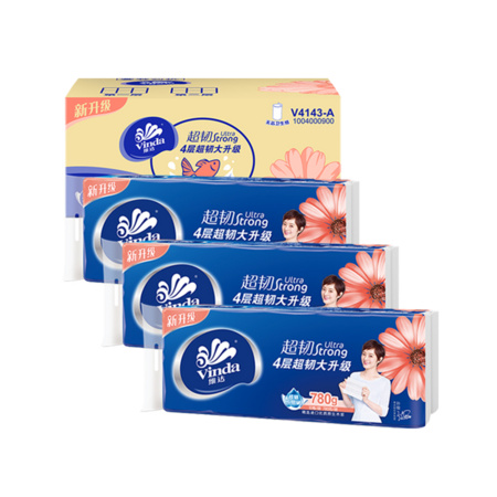 Vinda 维达 超韧系列 无芯卷纸 4层78g30卷
