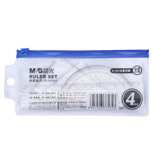 凑单品：M&G 晨光 ARL96042 学生绘图组合套尺 4件套