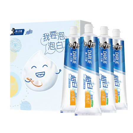 88VIP：DARLIE 黑人 超白密泡小苏打牙膏 140g*4