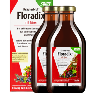 德国原装 莎露斯 Salus floradix红铁元 500ml*2瓶 儿童孕妇女补铁补气血