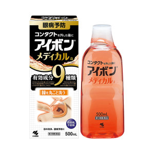 日本 小林制药 黑9洗眼液眼药水 500ml 9种有效成分 缓解眼疲劳