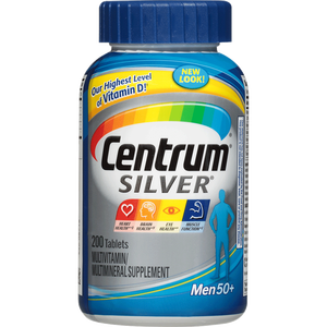 美版 善存银片 中老年男士 31种维生素矿物质片 200粒大罐装