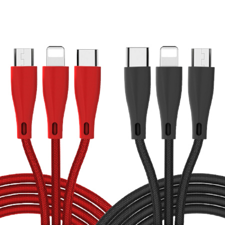 聚电猫 三合一数据线 1.2米