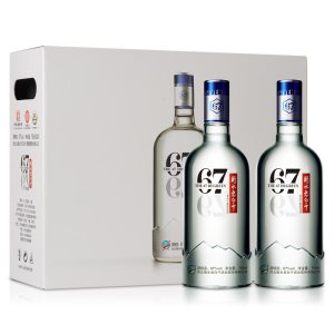 衡水老白干 高端光瓶 冰峰67 750ML*2瓶 礼盒装 老白干香型