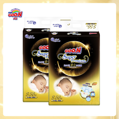 88VIP：GOO.N 大王 光羽鎏金系列 纸尿裤 S56片*2包