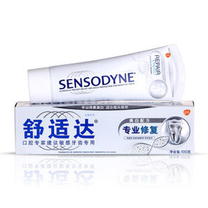 PLUS会员：SENSODYNE 舒适达 专业修复美白牙膏 100g