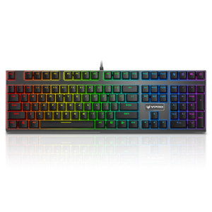RAPOO 雷柏 V700 合金版 108键 有线机械键盘 黑色 雷柏茶轴 RGB