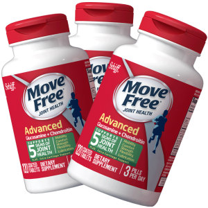 美国产 维骨力 Move Free 氨糖软骨素 加强版绿盒 120粒*3瓶