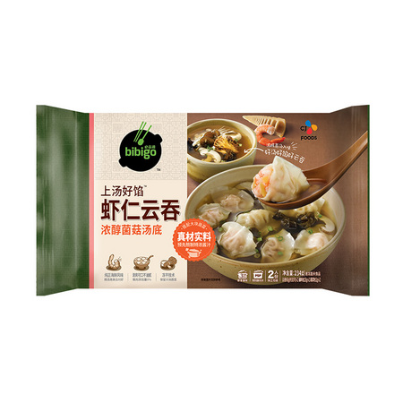 88VIP：bibigo 必品阁 虾仁云吞 234g