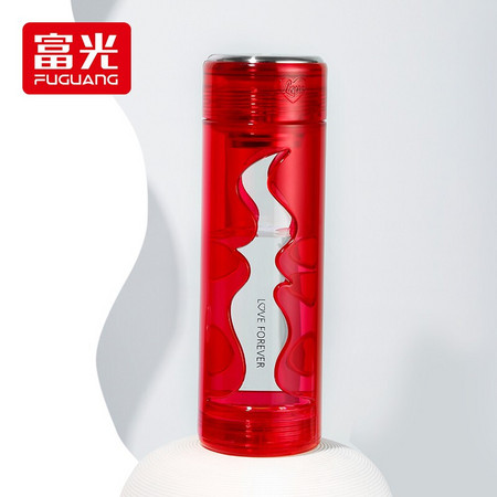 PLUS会员：FUGUANG 富光 爱之切520系列 双层玻璃杯 360ml