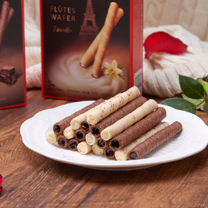 LU 露怡 香脆威化卷饼干 香草味+巧克力味 97.5g*4盒