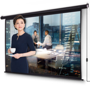 PLUS会员：deli 得力 50498 120英寸 16:10 电动投影幕布