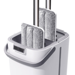 博生 免手洗刮刮乐拖把 360°旋转无死角