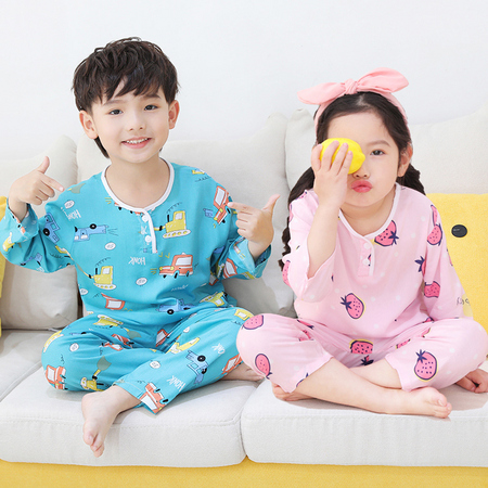 心怡熊 儿童睡衣薄款长袖套装