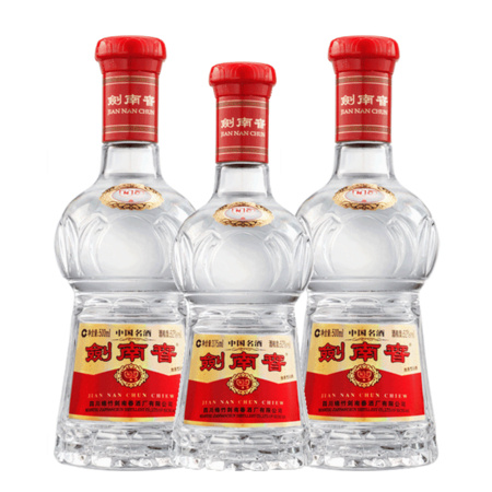 剑南春 水晶剑 52%vol 浓香型白酒 500ml*2瓶+375ml 组合装